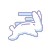 fast rabbit running vector