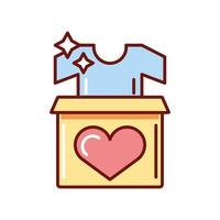 box with a shirt vector