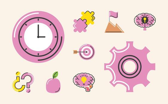 knowledge mind and creativity vector