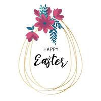 Happy Easter greeting card background vector