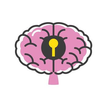 solución de conocimiento cerebral vector