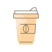 disposable coffee cup vector