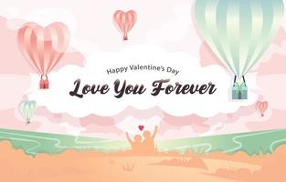 Valentines Day Gradient Background vector