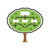 tree with organization chart vector