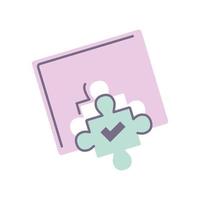 puzzle checkmark solution vector