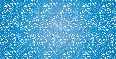 Abstract frosty patterns, panoramic blue and white web pattern background - Vector