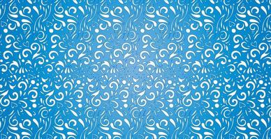 Abstract frosty patterns, panoramic blue and white web pattern background - Vector