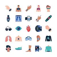 health application wearable technology vector