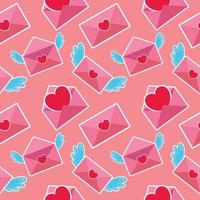 valentine seamless cute stuffs pattern design background vector