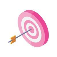 isometric target and arrow vector