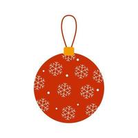 Decorative christmas ball. Christmas and New Year decorations. Vector isolated on white.