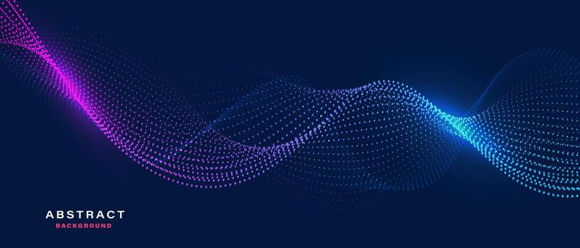 Fondo colorido abstracto con partículas que fluyen. vector