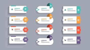 infographic element collection for presentation vector