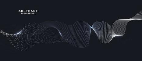 Abstract background with flowing particles vector