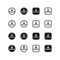 Download symbol icon set. vector