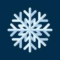 Snowflake Icon. Christmas and Winter Traditional symbol for logo, print, sticker, emblem, greeting and invitation card design and decoration vector