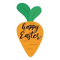 happy easter carrot illustration vector