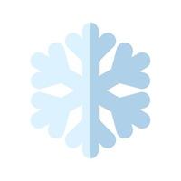 Snowflake Icon. Flat Style. Christmas and Winter Traditional symbol for logo, print, sticker, emblem, greeting and invitation card design and decoration vector