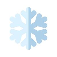 Snowflake Icon. Flat Style. Christmas and Winter Traditional symbol for logo, print, sticker, emblem, greeting and invitation card design and decoration vector