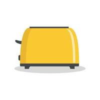 yellow toaster icon vector