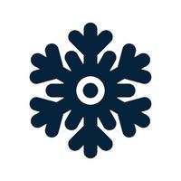 Snowflake Silhouette. Christmas and Winter Traditional symbol for logo, web, print, sticker, emblem, greeting and invitation card design and decoration vector