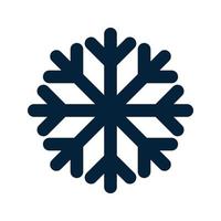 Snowflake Silhouette. Christmas and Winter Traditional symbol for logo, web, print, sticker, emblem, greeting and invitation card design and decoration vector