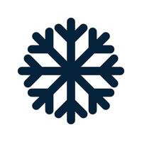 silueta de copo de nieve. Símbolo tradicional de Navidad e invierno para diseño y decoración de logotipos, web, impresiones, adhesivos, emblemas, tarjetas de felicitación e invitaciones. vector