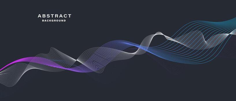 Fondo abstracto oscuro con partículas que fluyen. vector
