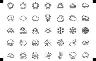 vector de conjunto de iconos de clima para su elemento de diseño