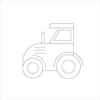 icono de tractor aislado en blanco vector