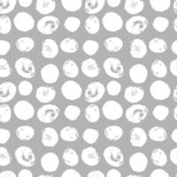 Simple seamless vector pattern of dots, strokes, spots, strokes. Hand drawn illustration, dry brush. Scandinavian style, wallpaper, fabric, textile design, wrapping paper