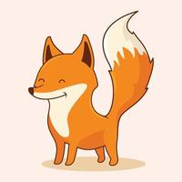 Fox Cartoon Cute Animals Isolated vector