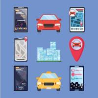 online transport app vector