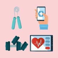health app icons vector