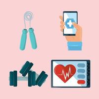 health app icons vector