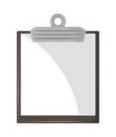 clipboard with blank paper vector