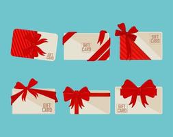 gift cards icons pack vector