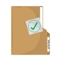 folder with check mark vector