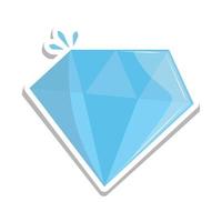 sticker of diamond vector