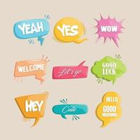 set speech bubbles vector