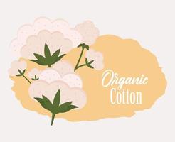 tarjeta de algodón orgánico vector
