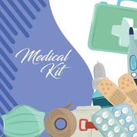 medical kit help vector