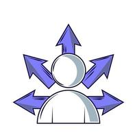 avatar with arrows vector