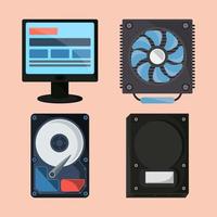 iconos de computadora vector