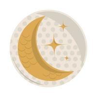 moon and stars vector