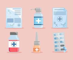 drug medication and supplements vector
