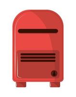 red post box icon vector