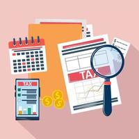 tax data analysis vector