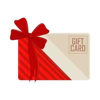 gift card and ribbon vector