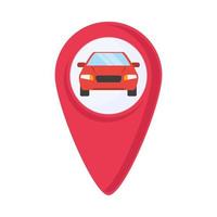 location pointer with car vector